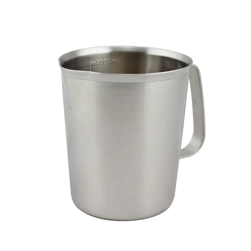 500 мл; 1000 мл кухонная мерная чашка из нержавеющей стали, с гравировкой, легкая ручка, для воды, молока, сока, большой емкости