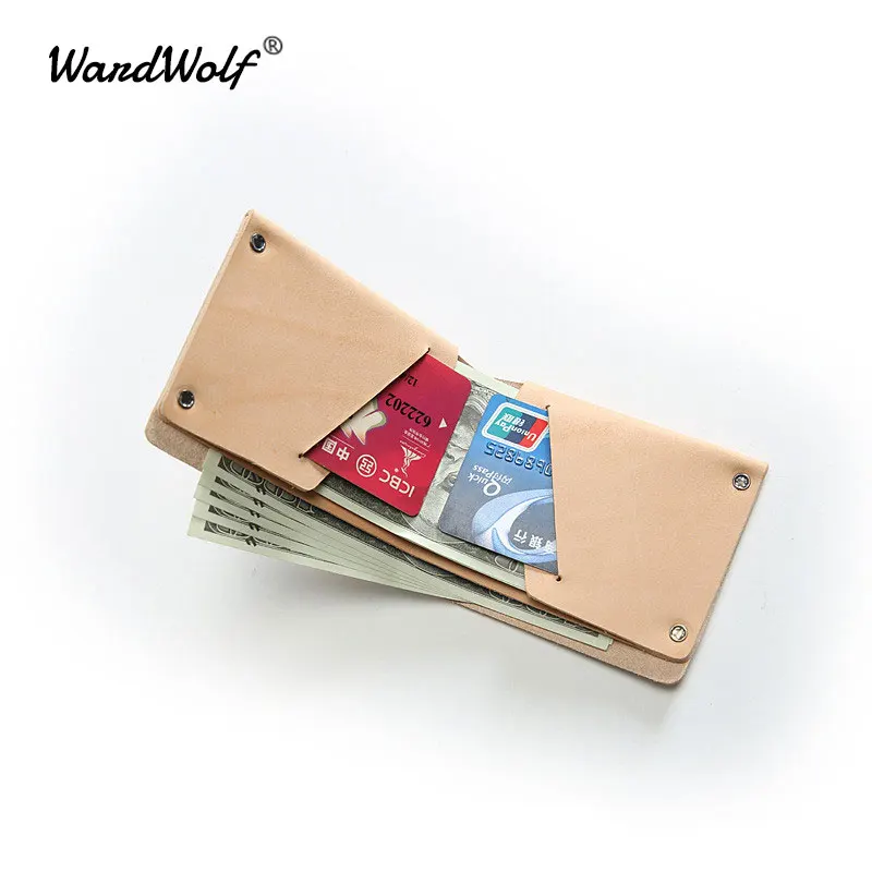 

WardWolf Handmade Genuine Leather Wallet for Mens Male Short Bifold Men Wallet Card Holder Small Mini Slim Purse Primary