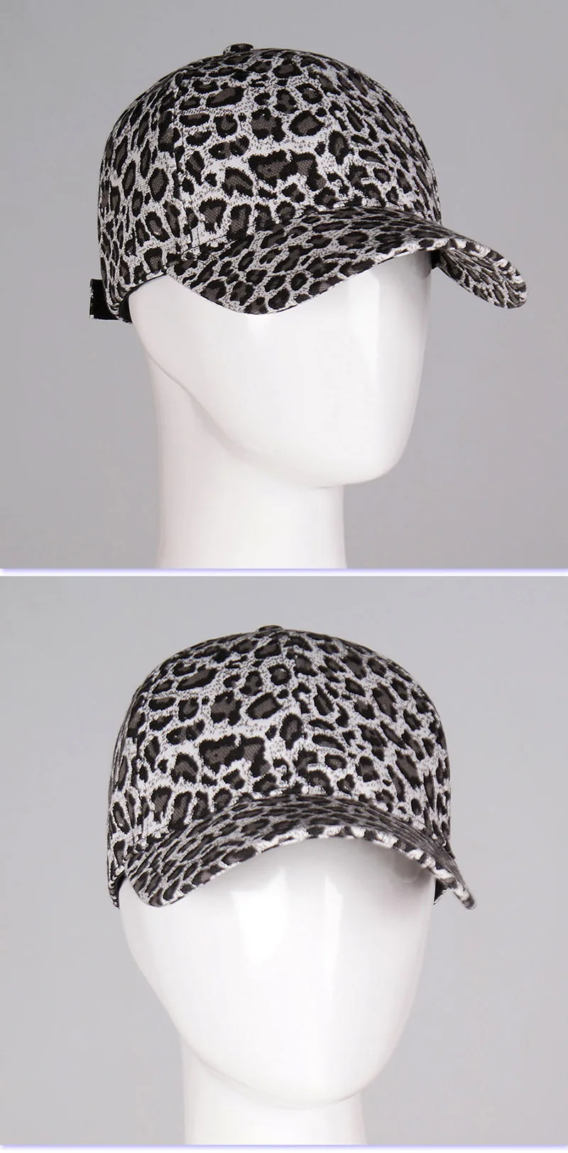Мужская Женская шапки бейсболки модная шапка с леопардовым принтом новые козырьки - Цвет: B
