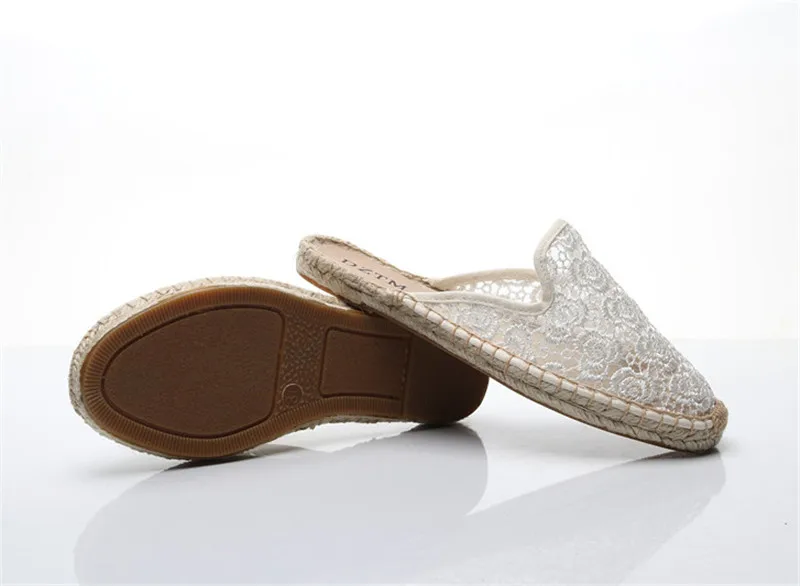 Summer Lace Espadrilles Flat Shoes Women Casual Fisherman Flats Ladies Breathable Lightweight Lazy Loafers New Female Hemp Shoes (8)