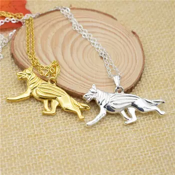 

LPHZQH Fashion Boho Chic German Shepherd Dog Pendant Necklace Women Chain Choker Necklace Collar Jewelry Gift Gold Color