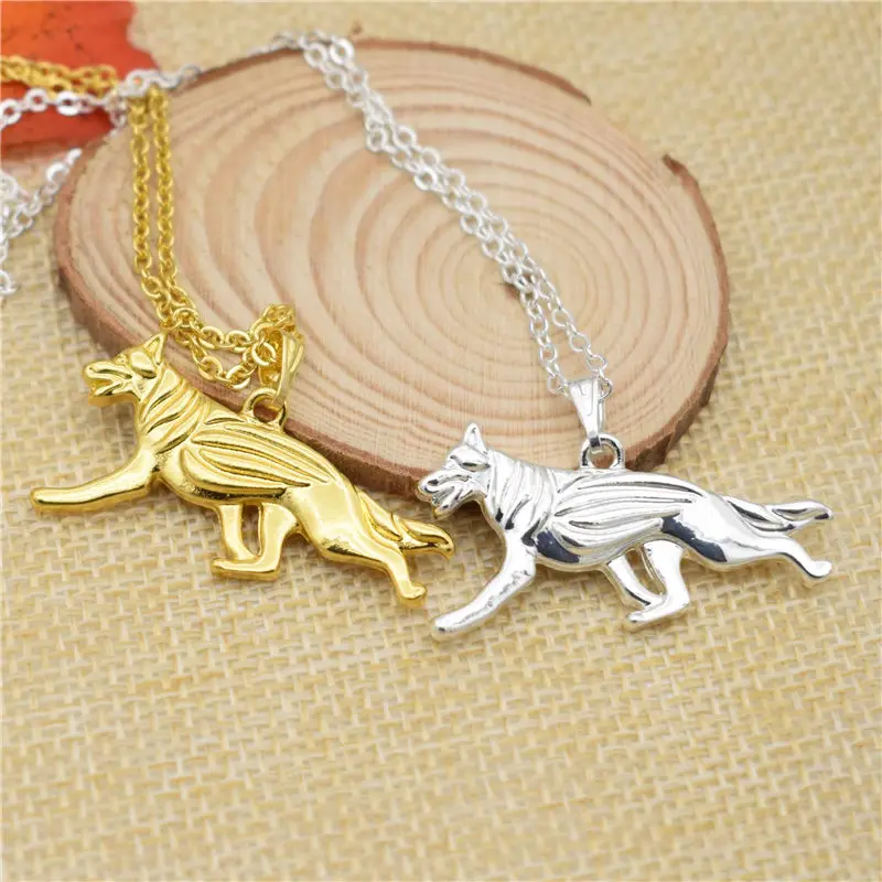 LPHZQH fashion Boho Chic German Shepherd dog pendant necklace Women