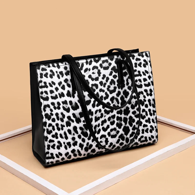 Леопардовые кожаные большие сумки-шопперы для женщин роскошные сумки женские сумки дизайнерские известные бренды Женские сумки через плечо Bolso Mujer