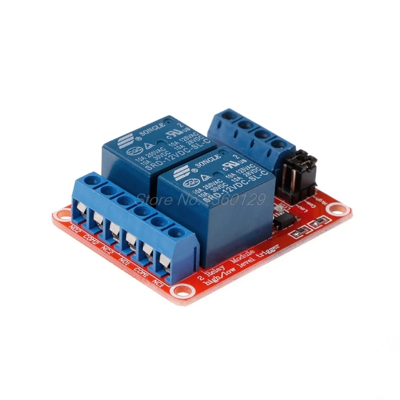 

12V 2 Channel Relay Module with Optocoupler Isolation Supports High and Low Trigger Sep23 Dropship