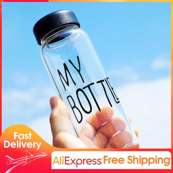 

My bottle Plastic Fashion Sport Water Bottle 500ml style Heat resistant Leakproof color lovers travel Water Bottles PC material
