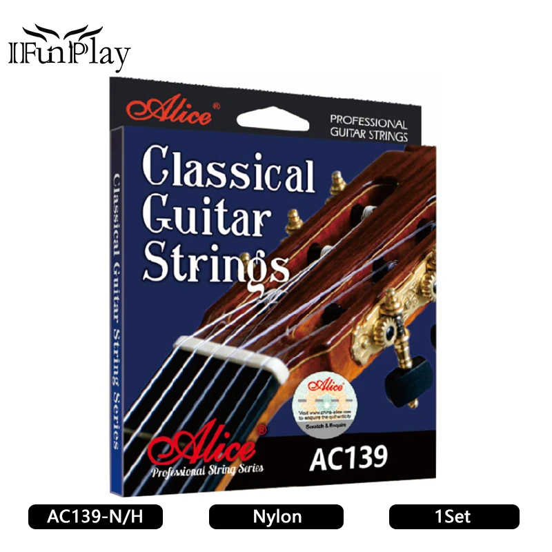 Alice AC139 Classical Guitar Strings Titanium Nylon Silver plated 85/15