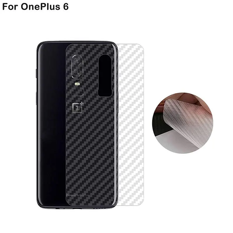 Ascromy For One Plus 5T Back Protection 3D Transparent Mobile Phone Carbon Fiber Back Cover Protector Film For OnePlus 6 5 Rear (1)