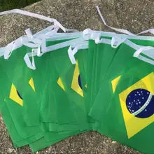 Бразильские флаги с 30 шт Вымпел гирлянда с флажками праздничные вечерние праздники