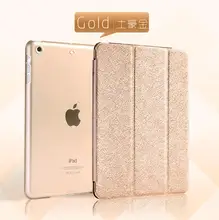 Pu de cuero magnético de smart cover para ipad 2/3/4 2-in-1 casos + crystal dura de la pc de nuevo caso con retina