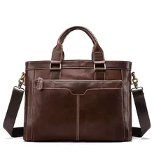 Для мужчин из натуральной кожи Портфели мужской сумки сумка через плечо сумка для переноски портативного компьютера человек ручка-топ сумки через плечо для Для мужчин Путешествия Бизнес сумки на плечо