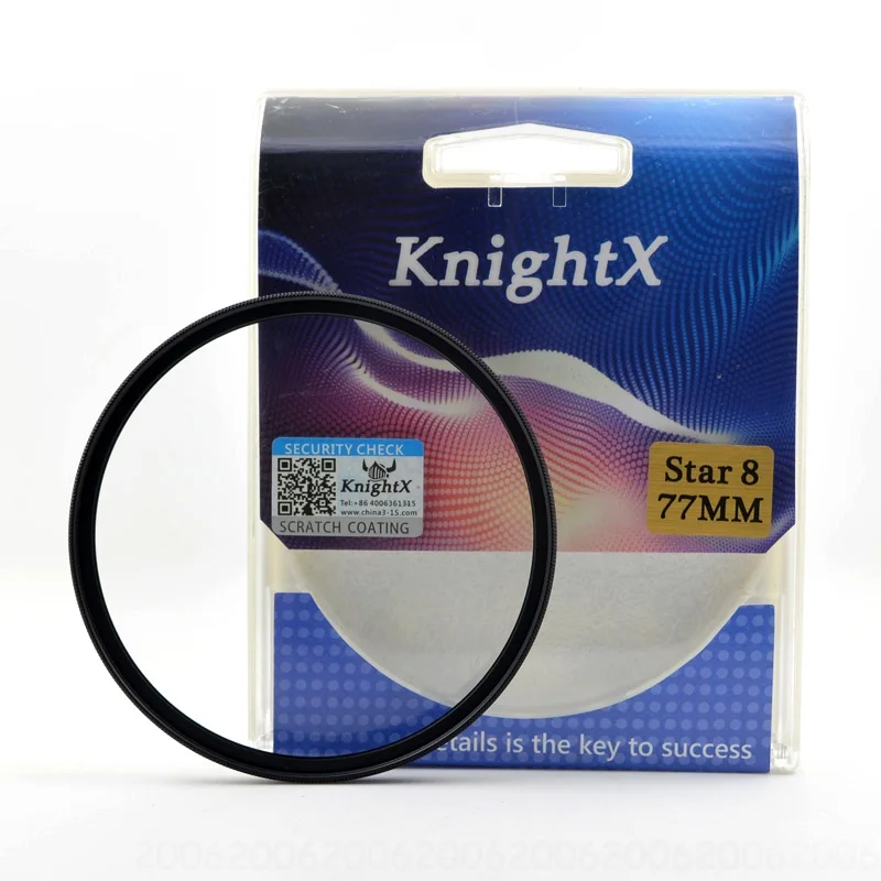 KnightX синий градиент комплект светофильтров nd UV CPL Камера фильтр для объектива для sony цифровой зеркальной камеры Canon Nikon Pentax d600 400d 500d фото 18-200 d5300 d3300 цвет 2000d - Цвет: Star 8X