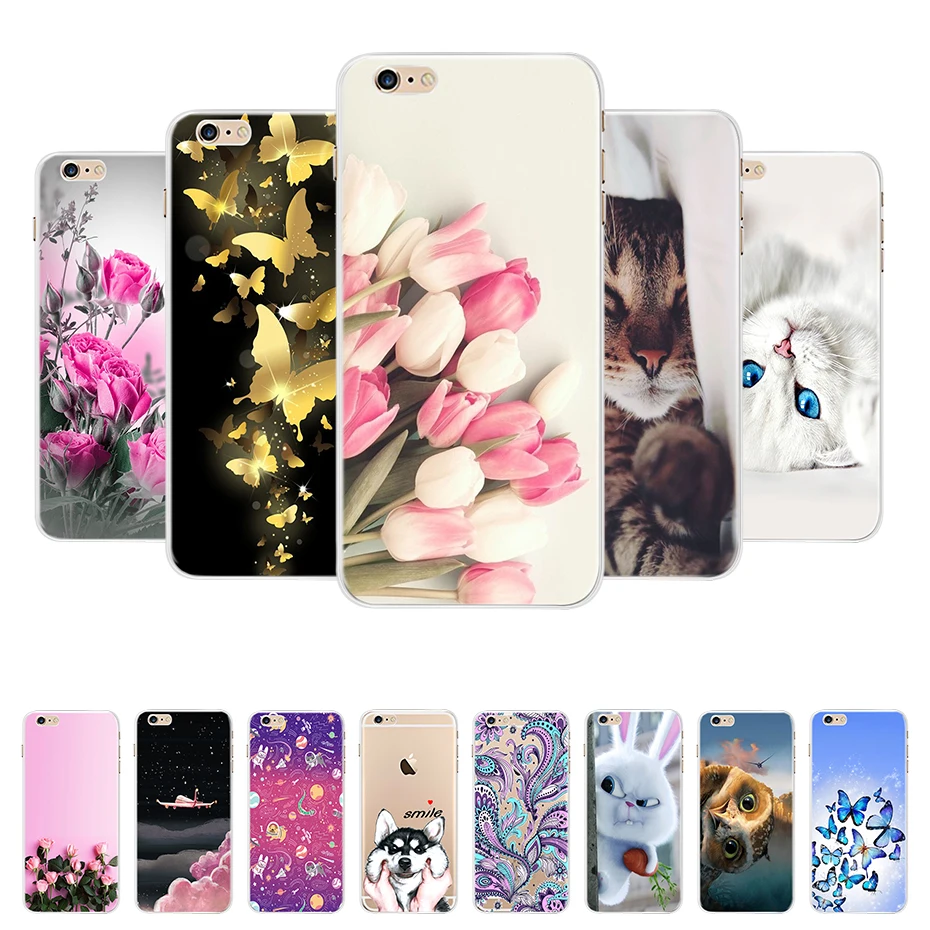 

A Girl Summer Outing Travel Relax Beach Case For Apple iPhone 6 6s Plus Transparent Soft Tpu Back Cover Phone Cases