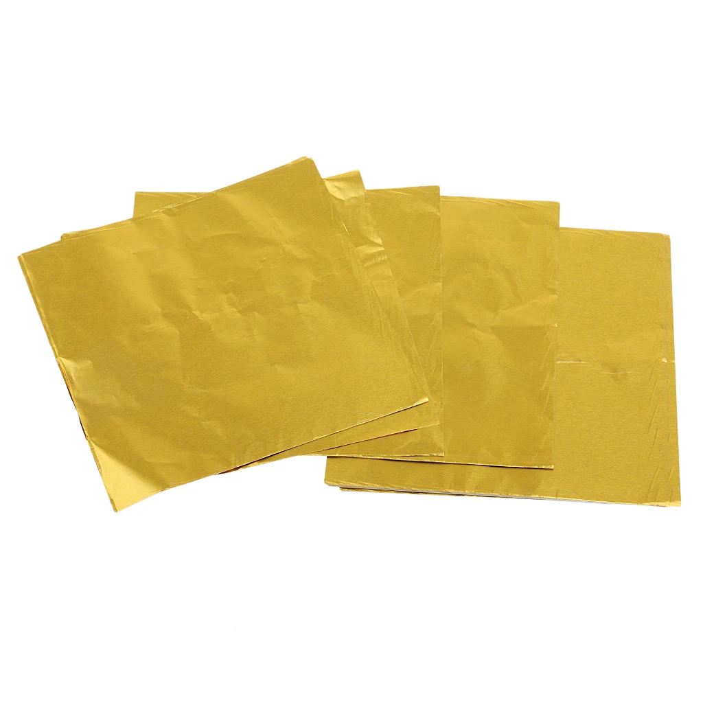 100Pcs Chocolate Candy Wrappers Aluminium Foil Paper Wrapping Papers Square Sweets Lolly Paper