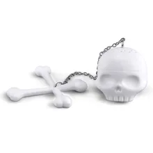 Прохладный Силиконовый кости череп заварочный лист Чайный фильтр диффузор уникальный дизайн нетоксичные кухонные аксессуары HG0101