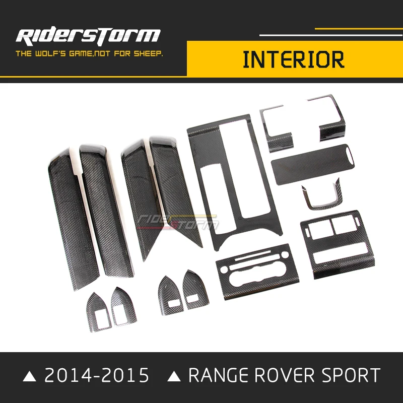 

Riderstorm Carbon Fiber Styling Interior Accessories Fit for Range Rover Sport 2014 2015 Rapair Sticker Parts facelift