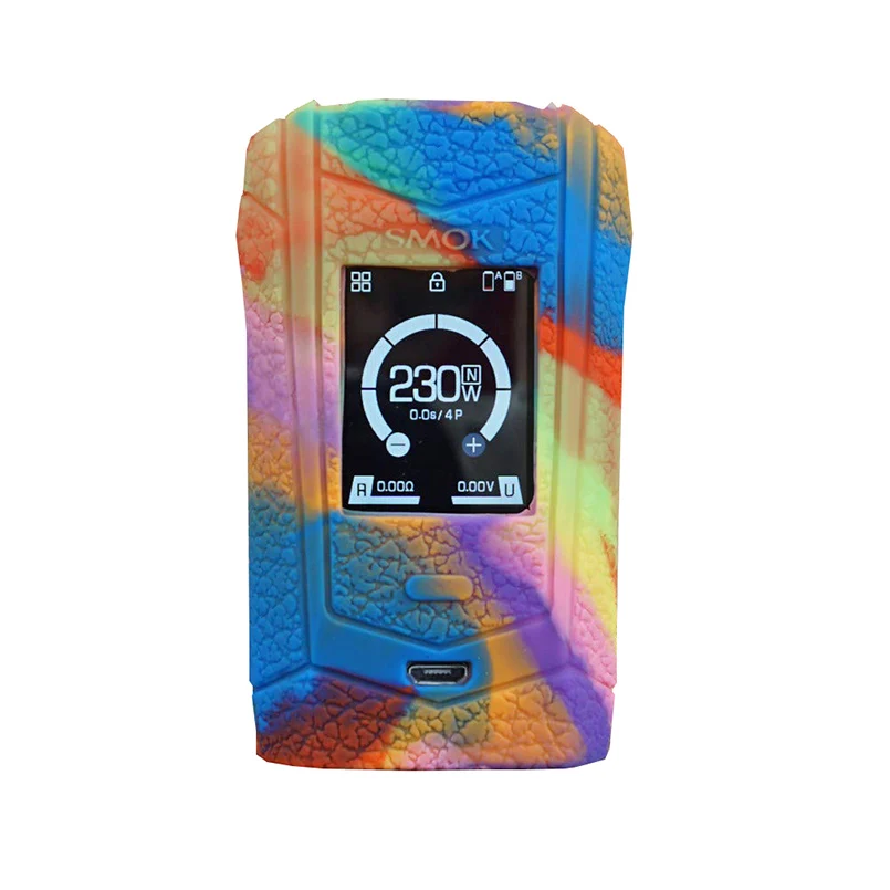 Текстурированный силиконовый чехол для SMOK Species 230W TC Mod vape Kit, чехол для кожи, защитная наклейка для SMOK Species 230W - Цвет: Rainbow