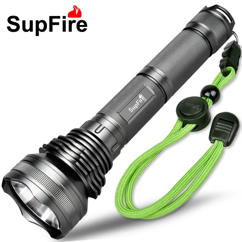 SupFire L3 10 W Cree XM-L2 T6 светодиодный фонарик переменной Длина факел прожектор для самообороны 18650 или 26650 Батарея