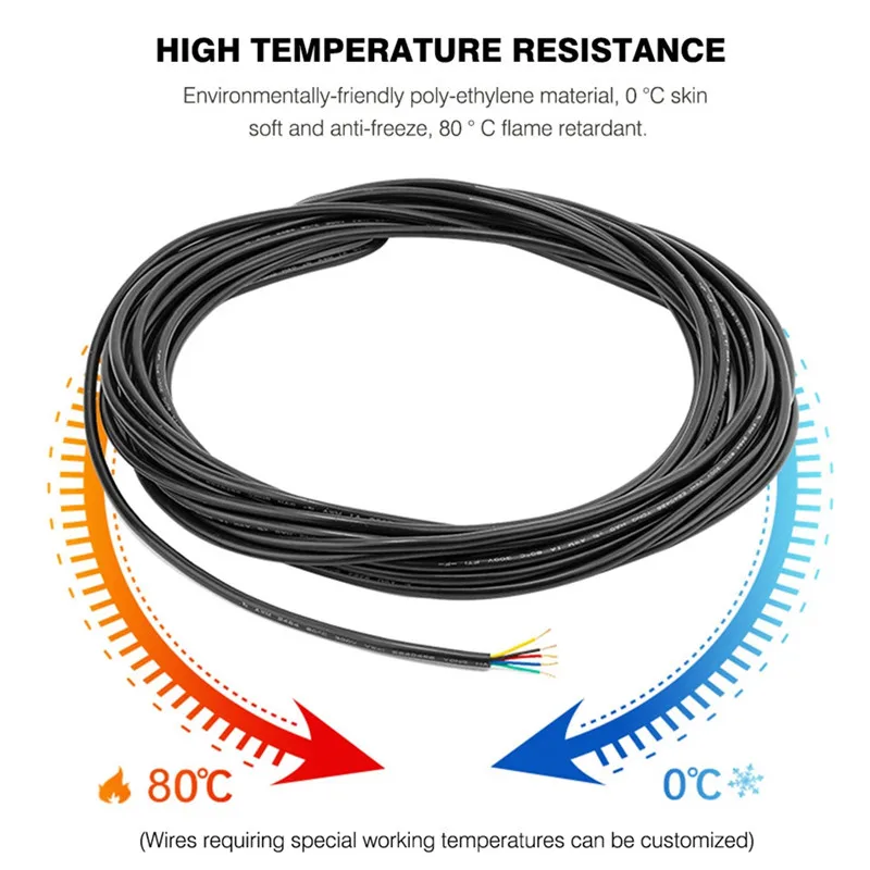 CLAITE 10 M 4 Pin 20/22/24 AWG Водонепроницаемый Электрический провод RGB Светодиодные ленты удлинитель линии Мощность шнур