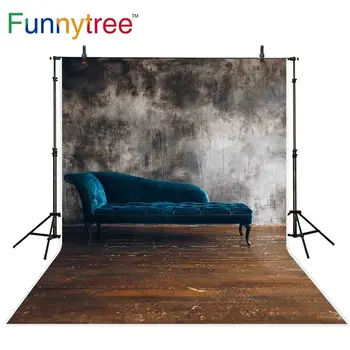 

Funnytree thin vinyl cloth newborn photography sofa classic brick wall wooden floor vintage backdrop background for photo studio
