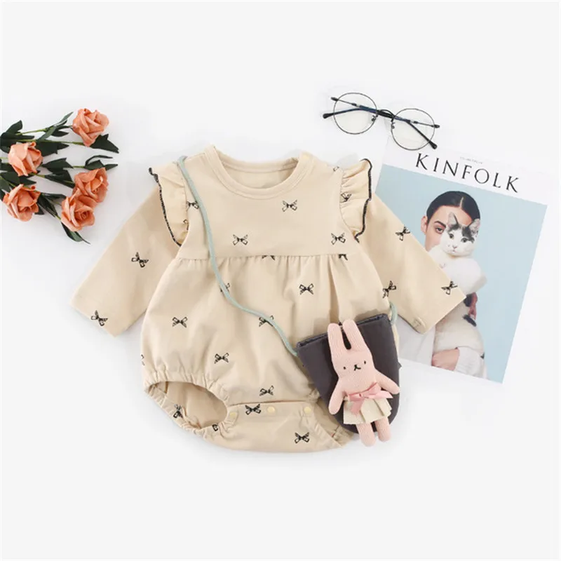 

Newborn Bodysuit for Girls Onesie Fashionable Long Sleeve Kids Infantil Bebes Jumpsuits Tiny Cottons 2019 Children Outfits 0-24M