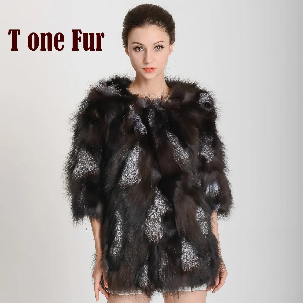 

New Arrival Real Fox Fur Coat Luxury Classical Collar Natural Fox Fur Jacket Customize big size winter free shipping KHP335