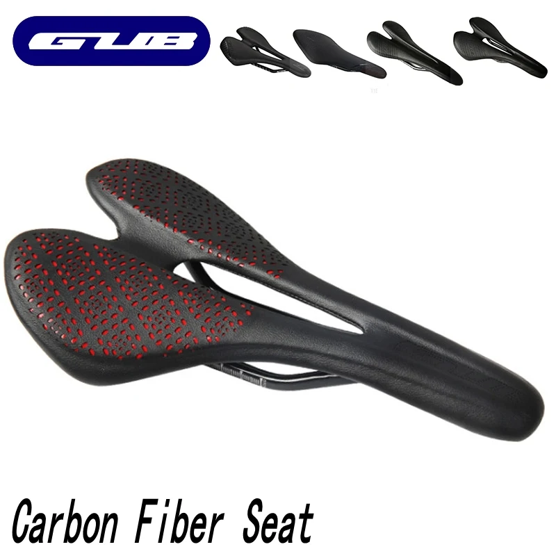 

Gub 1158 Carbon Fiber Road Mtb Saddle Use 3k T700 Carbon Material Pads Super Light Leather Cushions Ride Bicycles Seat