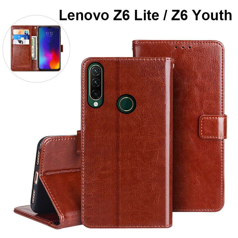Глобальная версия Lenovo Z6 Pro чехол для телефона кошелек подставка кожаный откидной