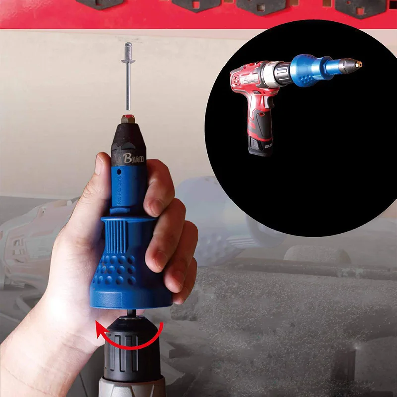 Electric Rivet Nut Gun Riveting Tool Cordless Riveting Drill Adaptor
