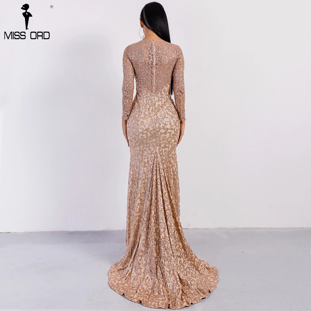 Платье макси с длинным рукавом круглым вырезом и блестками|elegant dress|pattern dresselegant maxi