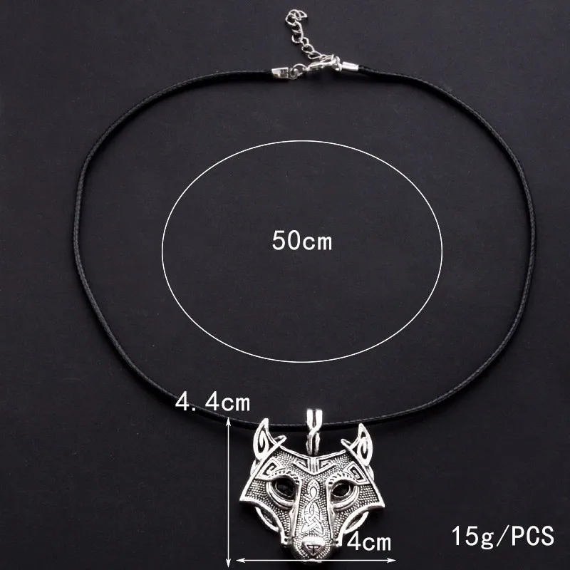 Ожерелье с подвеской в стиле норвежских викингов, ожерелье с головой скандинавского волка, оригинальное украшение в виде головы волка