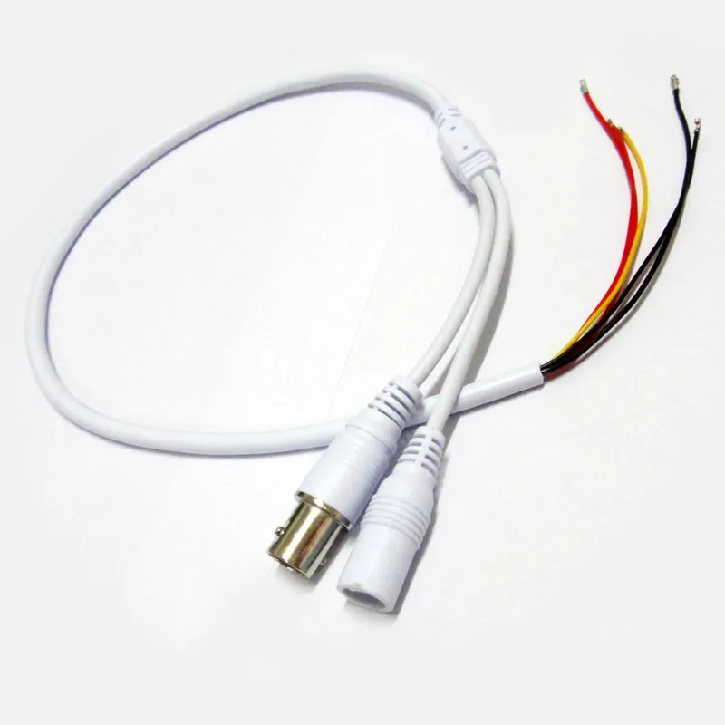 

10pcs Power Video Cable 60cm BNC & DC Connector to Stripped Wire cctv end cable with Terminals for PCB Board CCTV Camera