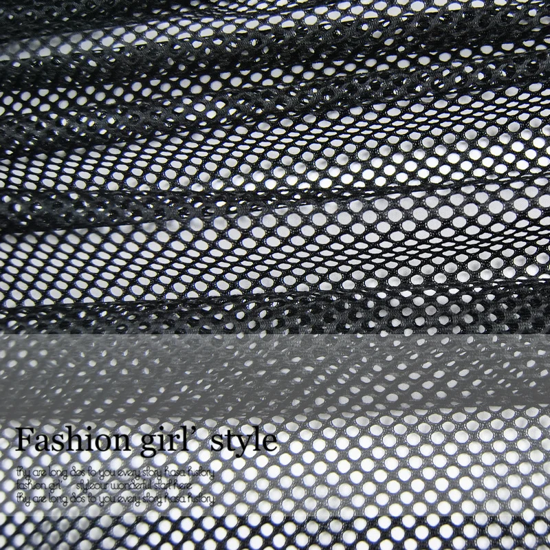 

LEO&LIN Mesh dress jacket black circle transparent material imported fashion fashion DIY dress fabric (1 meter)