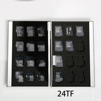 

2017 Silver Rushed Sale Ps Vita 24 In 1 Aluminum Storage Box Bag Memory Card Case Holder Wallet Large Capacity For 24* Microsd