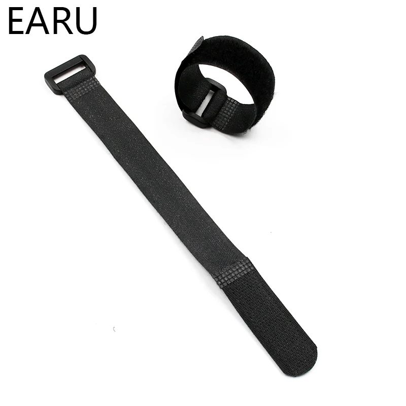 100 pcs Reusable Nylon Strap Hook and Loop Cable Tie Adjustable Cord Ties UK