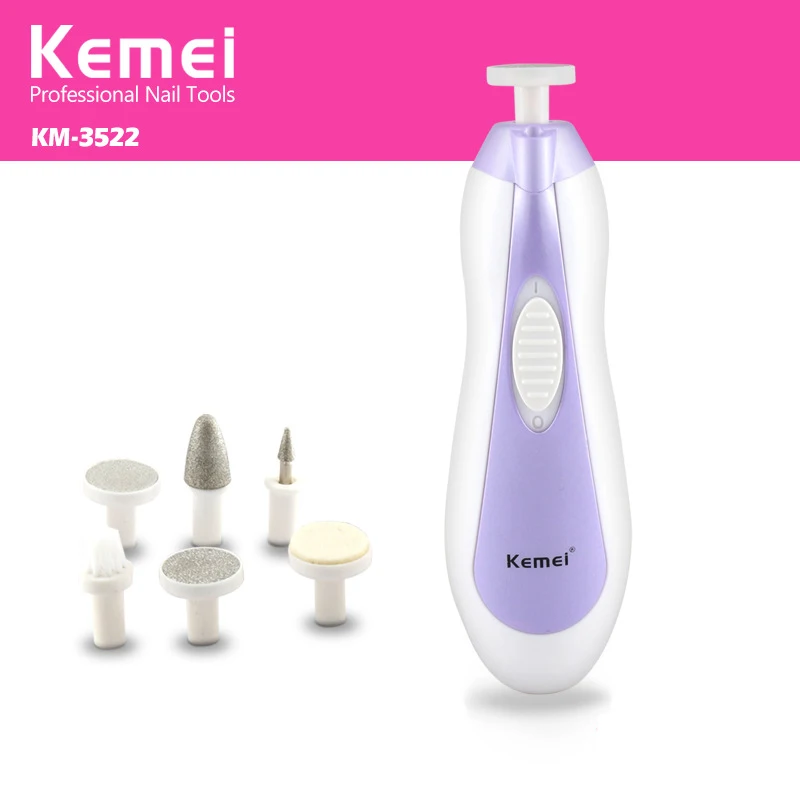 

Kemei 6 In 1 Electric Foot Pedicure Machine Callous Remover KM-3522 Foot Care Tools Dead Skin Remover Foot File Peeling Kit