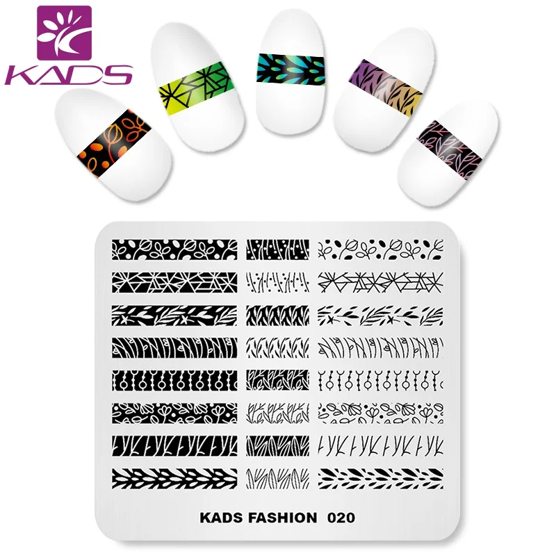 KADS Nail Stamping Plate Fashion 020 Beauty Nail Art Stamp Template DIY Image Template Manicure Stamping Plate Stencil Tools 5