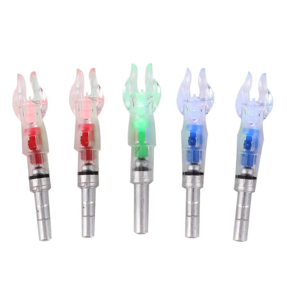 

6pcs Automatically Lighted Bow String Activated LED Lighted Nock for ID 6.2 mm Archery Arrow Accessory Shooting Hunting 5 Colors