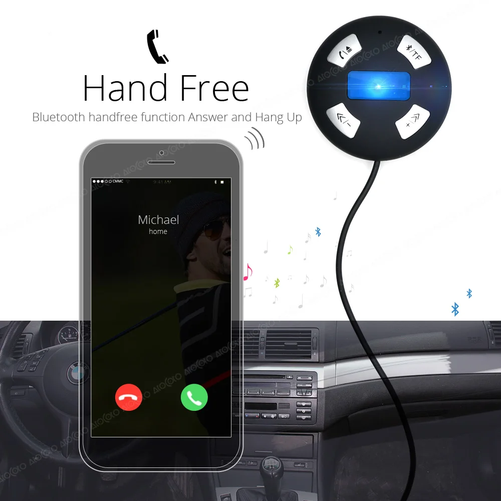 Bluetooth автомобильный набор, свободные руки, 10 контактный разъем модуль вспомогательный приемник адаптер для BMW E46 3 серии радиоприёмник-Беспроводной TF Аудио Вход Hand Free