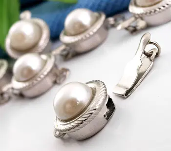 

100pcs/lot Fashion Jewelry Hook Jewelry Findings DIY Faux Simulated Pearl Necklace Clasp,Bracelet Buckle Hooks