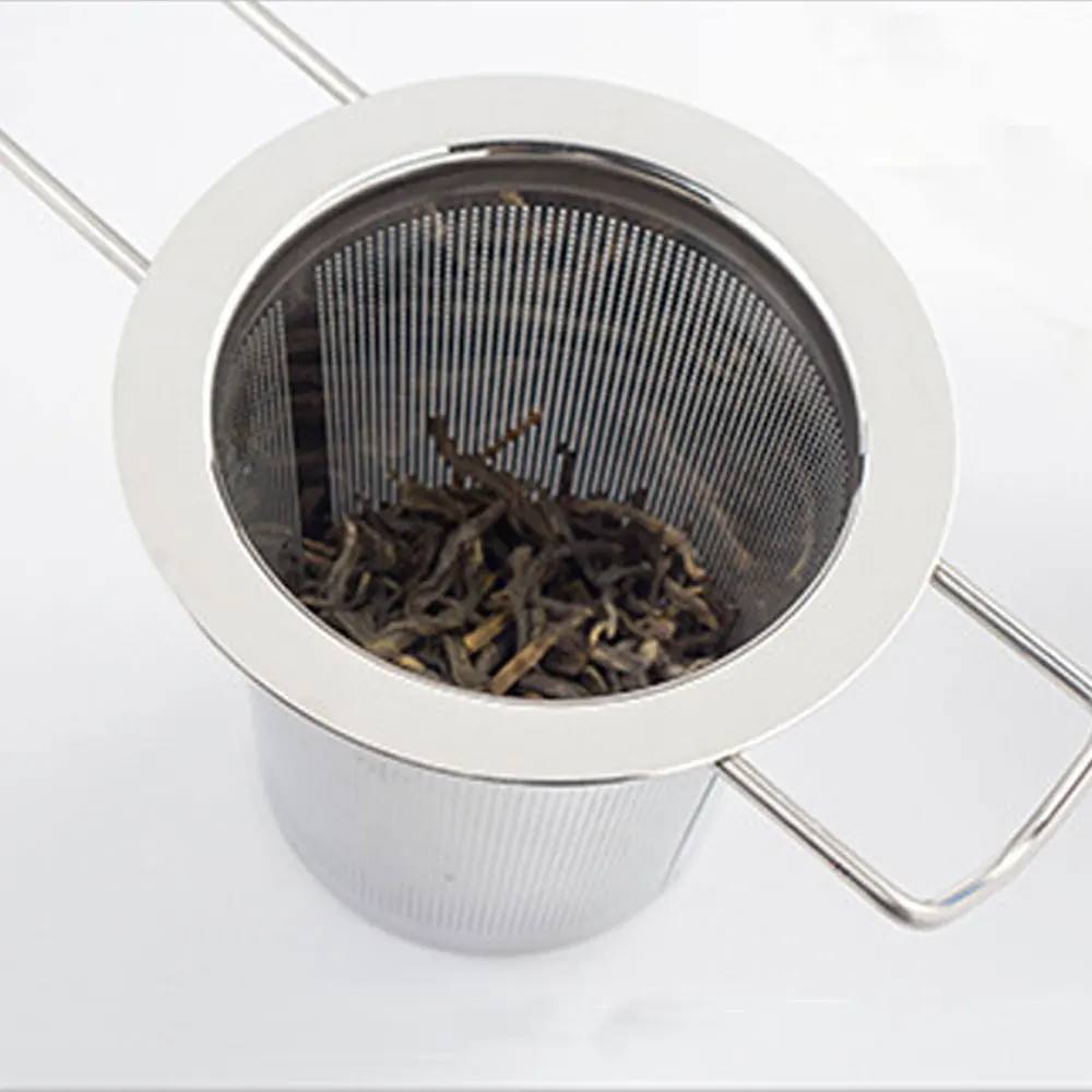 Reusable Stainless Steel Tea Strainer Infuser Filter Basket Folding Tea