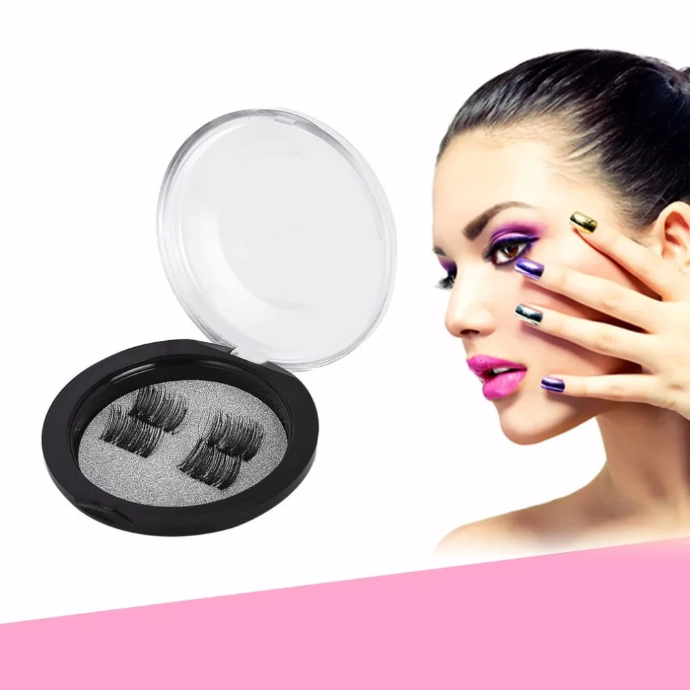 

4Pcs Magnetic Eyelash False Lashes Non-glue Magnetic Lashes False Eyelashes Makeup Tool Toiletry Cosmetics 3D Lashes Kit Set