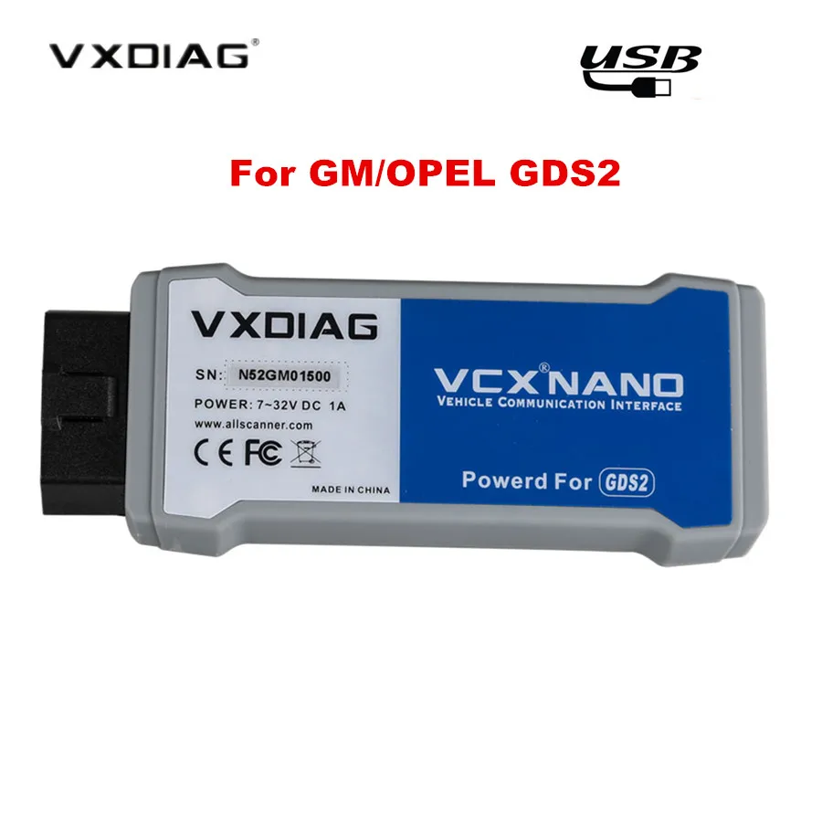

VXDIAG VCX NANO USB Version For GM/OPEL Multiple GDS2 and TIS2WEB Diagnostic/Programming System