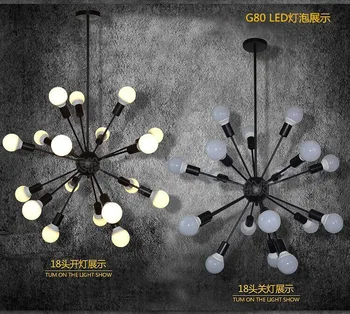 

DIY Pendant lights Modern Nordic Retro Hanging Lamps Edison Bulb Fixtures Spider Ceiling Lamp Fixture Light for Living Room