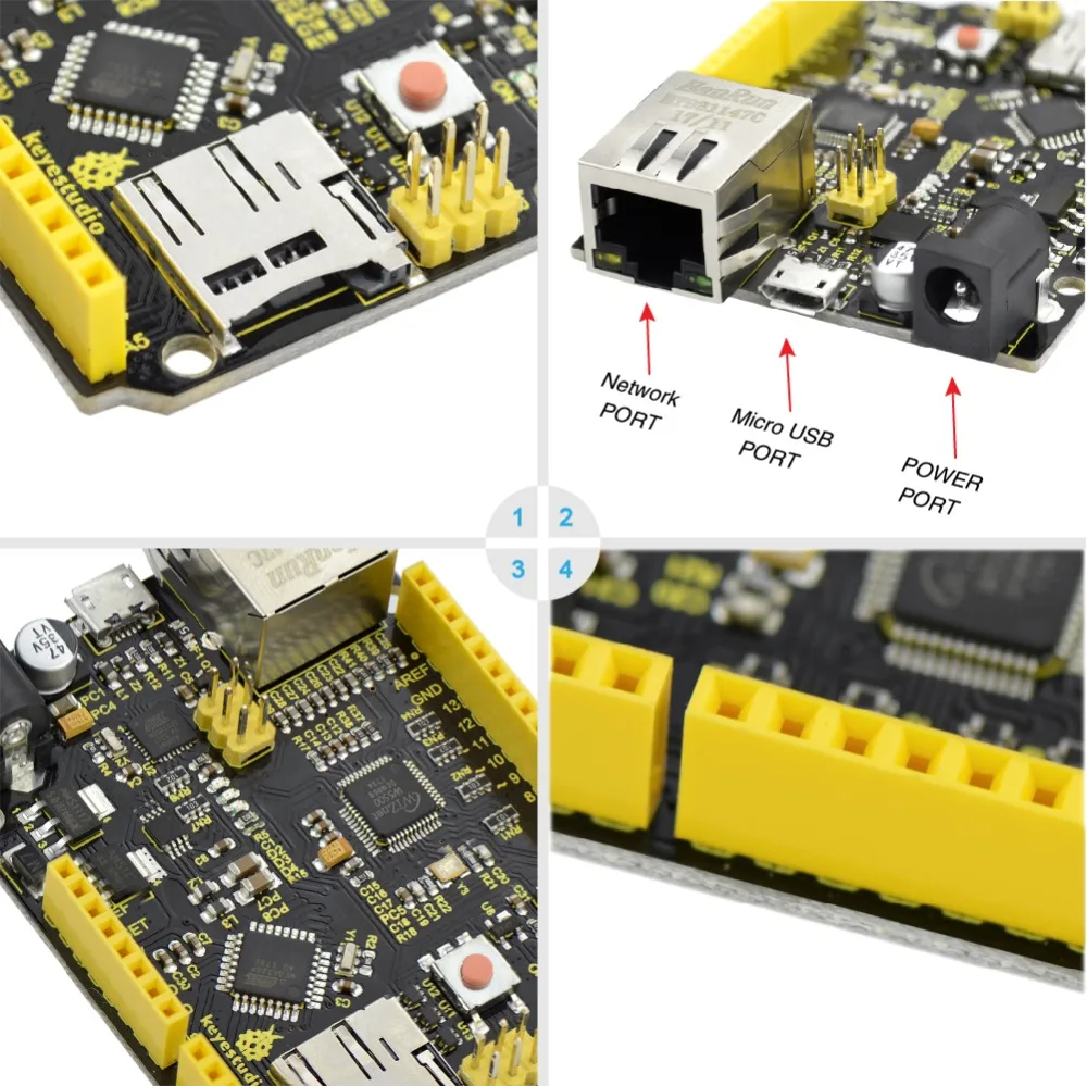 Плата разработки Keyestudio W5500 ETHERNET для Arduino DIY Project (без POE)|development board|board developmentboard arduino |