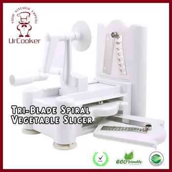 

Tri-Blade Spiral Vegetable Slicer 3 In 1 Multifunction Grater High Quality Kitchen Tools