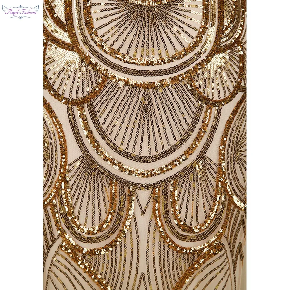 Женское вечернее платье без бретелек Angel fashions длинное фатиновое трапеция с