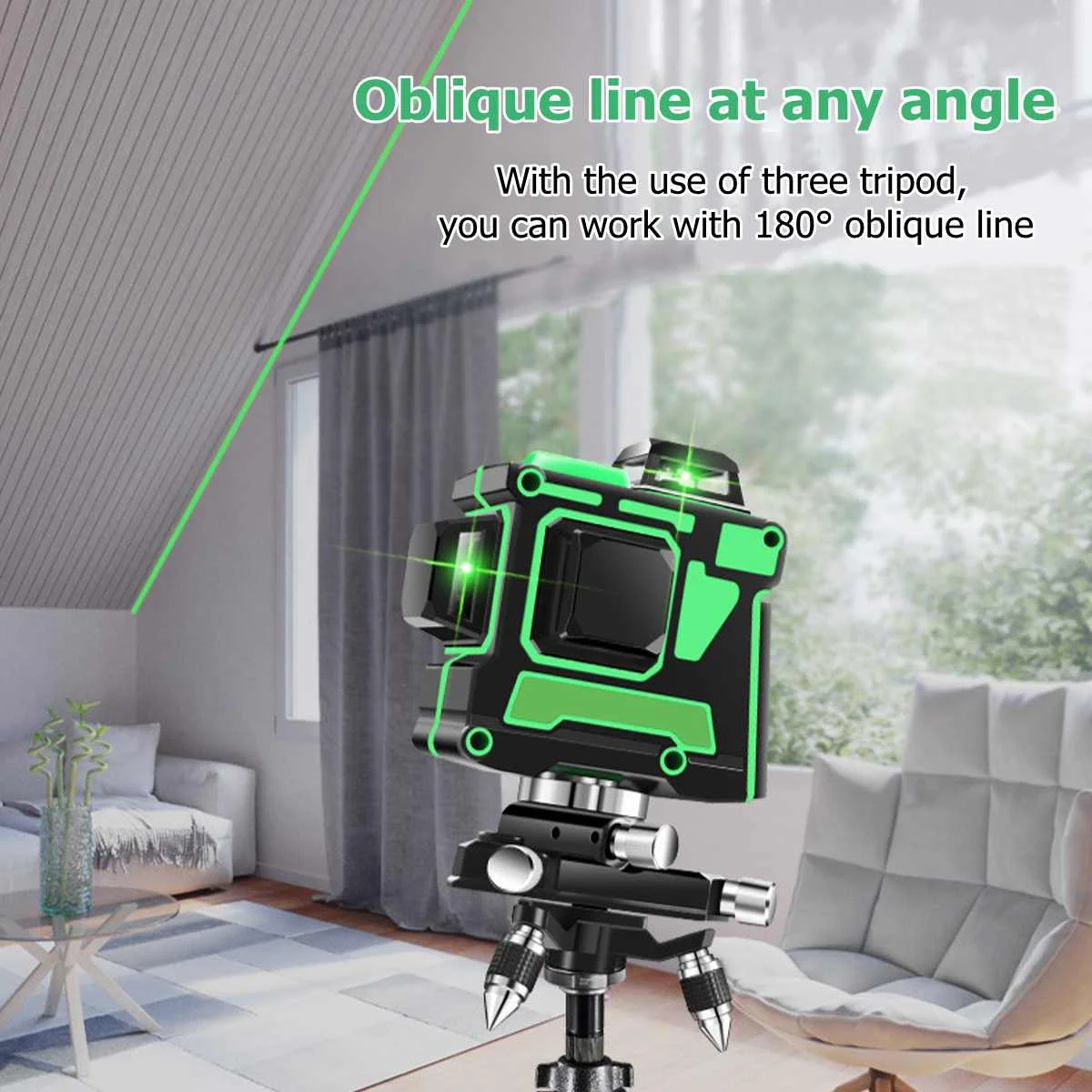 

can be used with outdoor mode 4/8/12 Lines Adjustable Green laser level meter 360 degree rotary cross laser line level