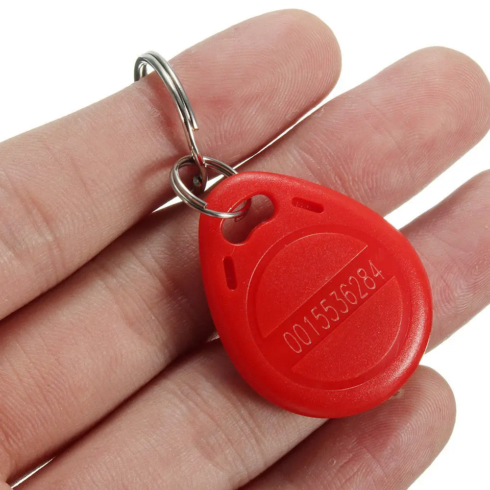 

RFID ID Key Card Tags Keyfobs Token TAG Keychain 125KHZ EM4100 TK4100 Read Only 1Pcs Random Color Access Control Card