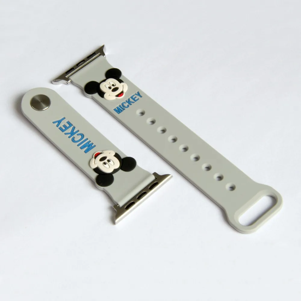 Силиконовый ремешок для Apple Watch 4 44 мм 40 мм силиконовый ремешок для Apple watch series 4 3 2 кролик мультфильм ремешок резиновый браслет