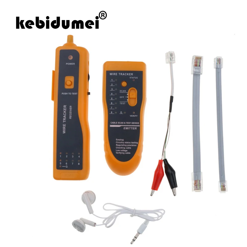 Тестер сетевого кабеля kebidumei Ethernet LAN тестер UTP STP RJ11 RJ45 Cat5 Cat6 отслеживатель